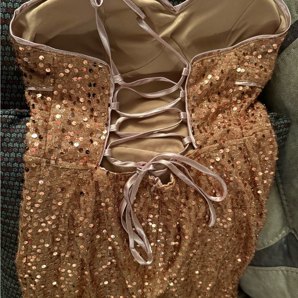 Sequin Maxi Dress in Bronze - Picture 6 of 8